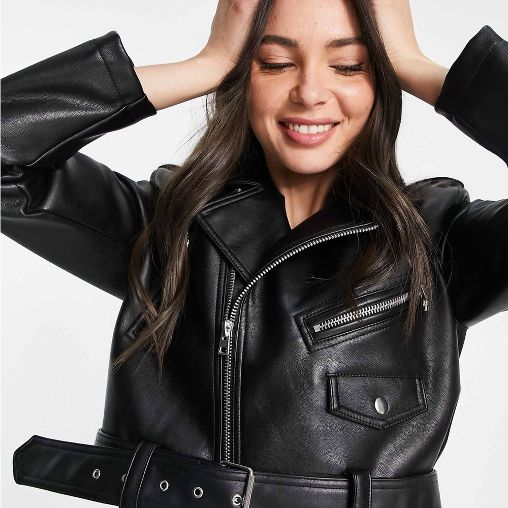 Belted Leather Jacket